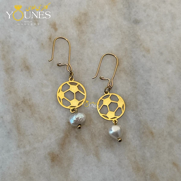 گوشواره طلا توپ عصایی